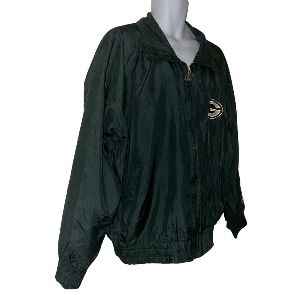 Vintage Logo Athletic NFL Jacket Mens XL Green Bay Packers Windbreaker Green - Picture 4 of 10